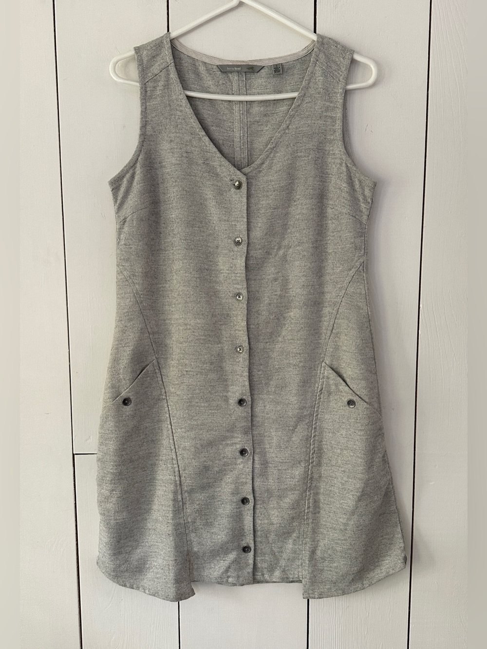 Horny Toad Silverfox Jumper Dress Sz S Light Gray